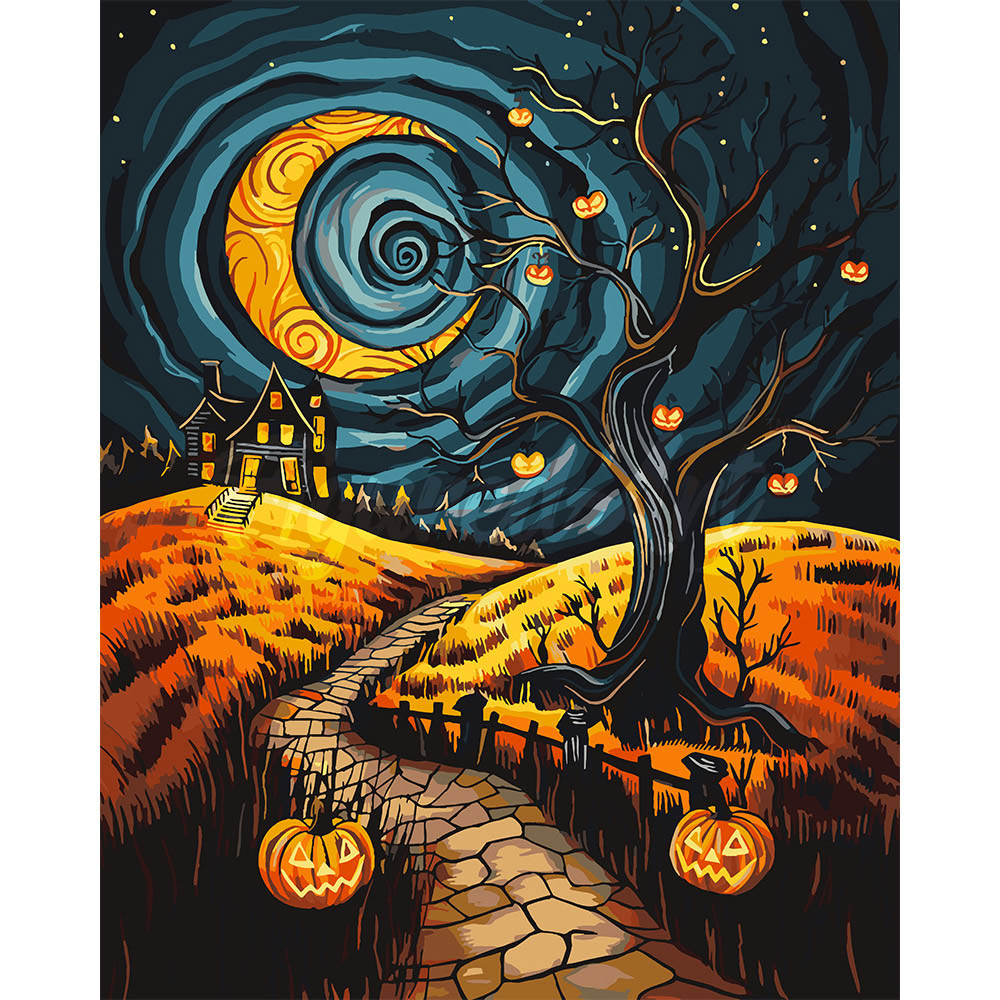 Spooky Moonlit Path