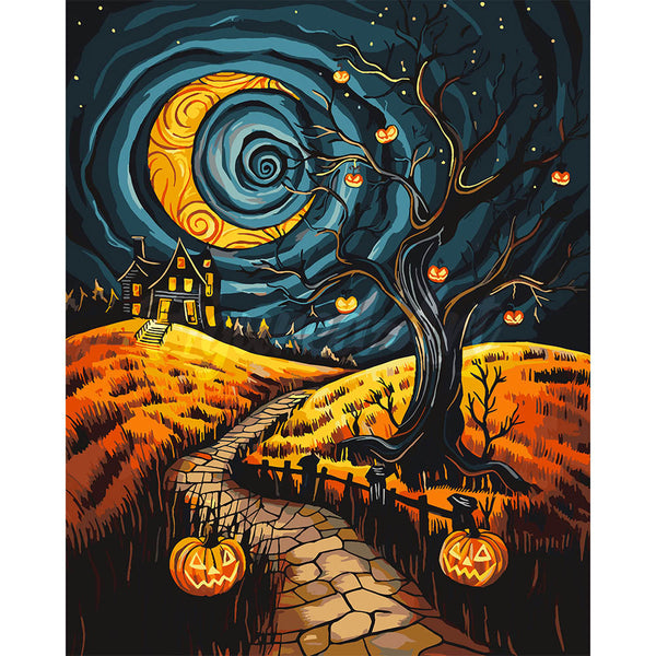 Spooky Moonlit Path