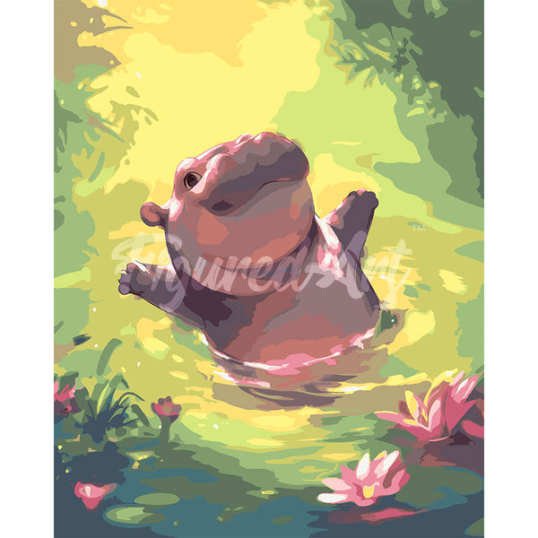Swimming Hippo