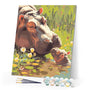 Paint by numbers kit for adults Baby Hippo Kissing Mom Figured'Art