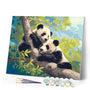 Paint by numbers kit Pandas on a Branch Figured'Art
