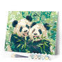 Paint by numbers kit Pandas Eating Bamboo Figured'Art