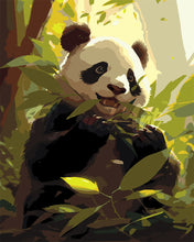 Load image into Gallery viewer, Paint by numbers kit Panda Munching Figured&#39;Art