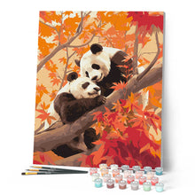 Load image into Gallery viewer, Panda Twins in the Fall