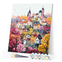 Paint by numbers kit for adults Violet Enchanted Village Figured'Art
