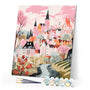 Paint by numbers kit Pink Enchanted Village Figured'Art