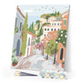 Paint by numbers kit Pastel Hillside Town Figured'Art