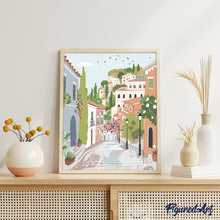 Load image into Gallery viewer, Pastel Hillside Town