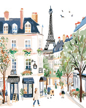 Load image into Gallery viewer, Paint by numbers kit Watercolor Paris Street Figured&#39;Art