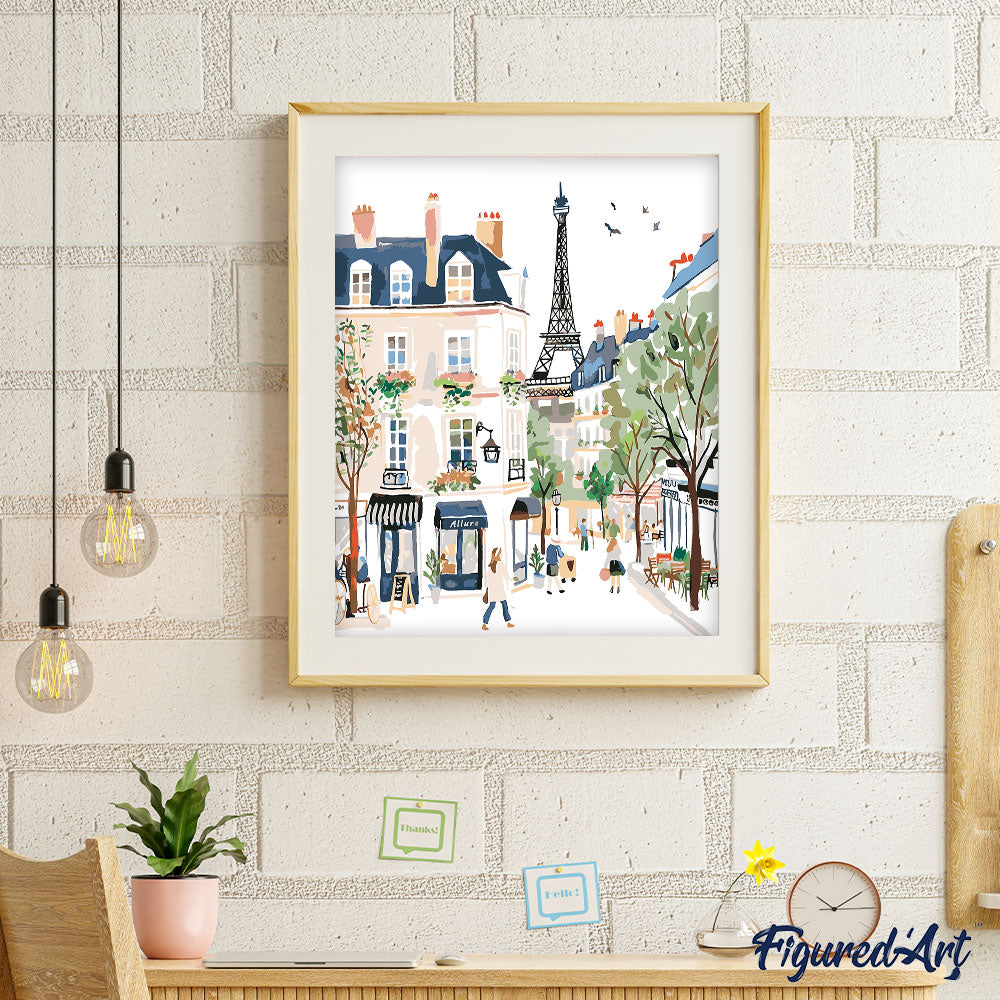 Watercolor Paris Street
