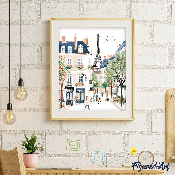 Watercolor Paris Street