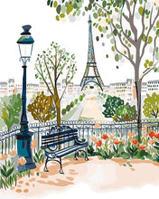 Load image into Gallery viewer, Paint by numbers kit Watercolor Paris Garden Figured'Art