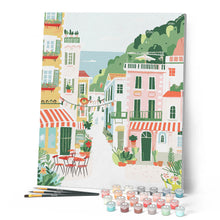 Load image into Gallery viewer, Pastel Seaside Town