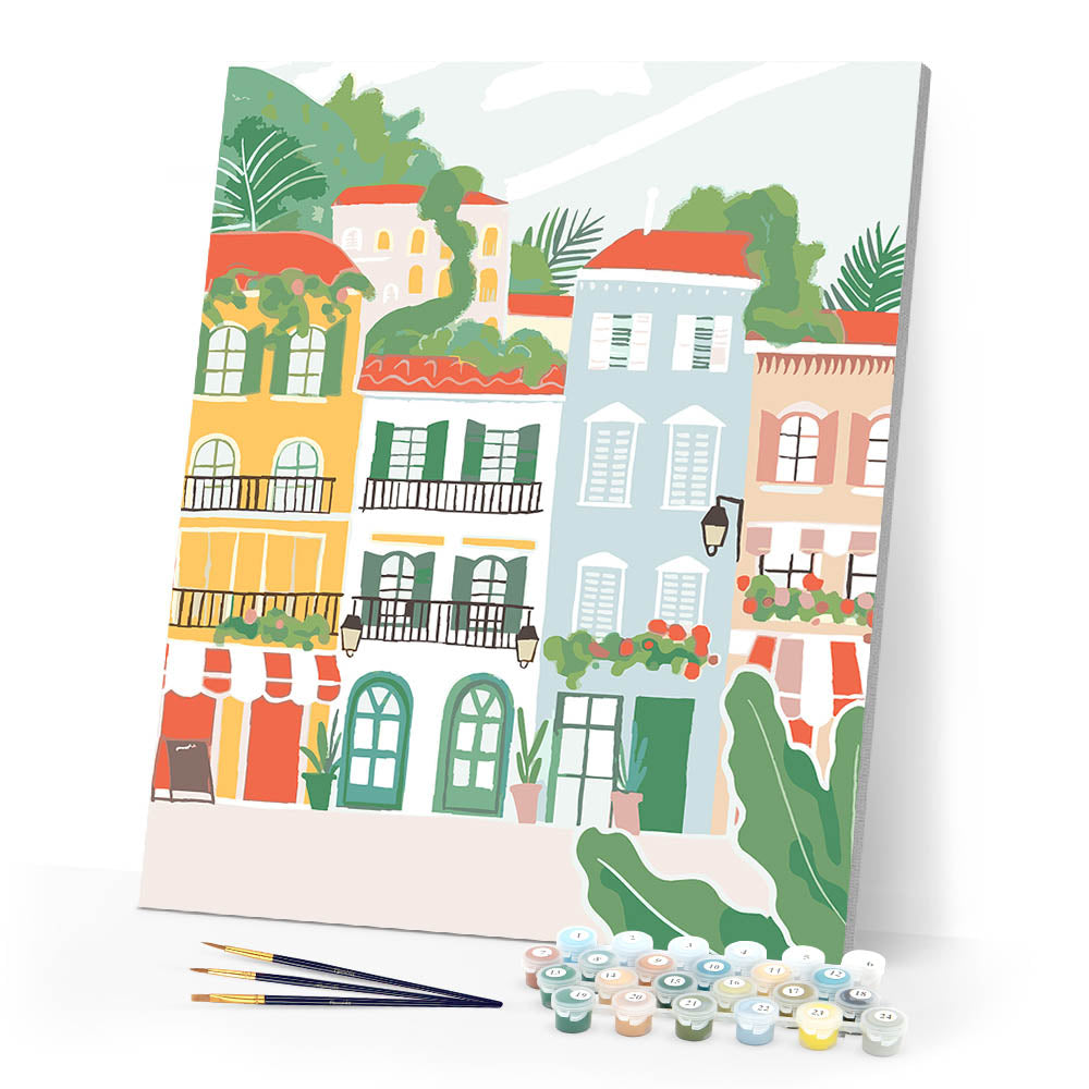 Paint by numbers kit Pastel Facades Figured'Art