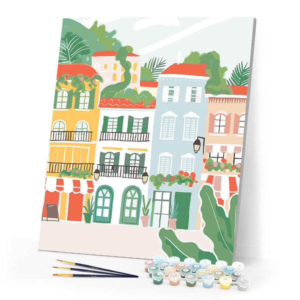 Paint by numbers kit Pastel Facades Figured'Art