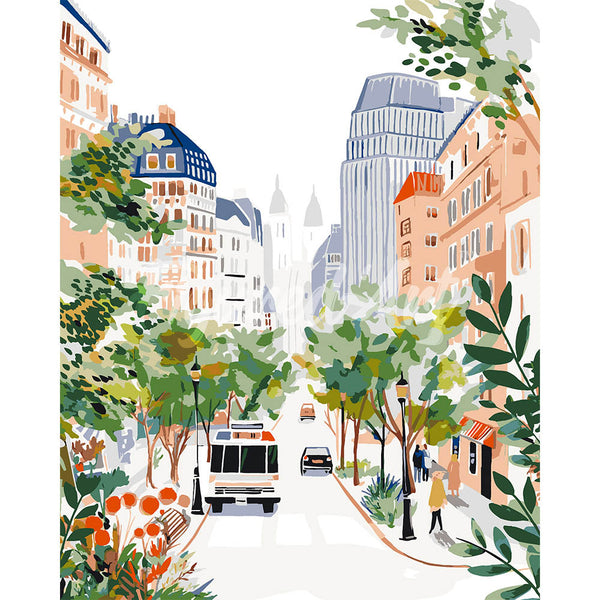 Watercolor City Boulevard