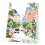 Paint by numbers kit Watercolor City Boulevard Figured'Art