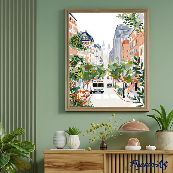 Watercolor City Boulevard