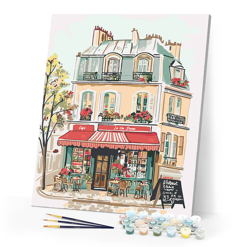 Paint by numbers kit Café La Vie Douce Figured'Art