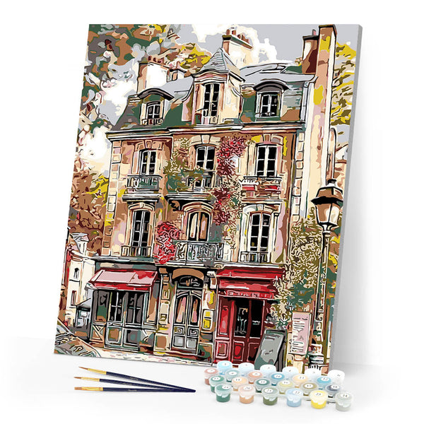 Paint by numbers kit Vintage Paris Facades Figured'Art