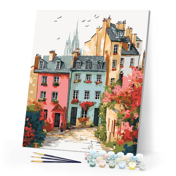 Paint by numbers kit Colorful Old Town Figured'Art