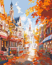 Load image into Gallery viewer, Paint by numbers kit Old Town Golden Season Figured'Art