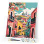Paint by numbers kit Vivid Mediterranean Alley Figured'Art