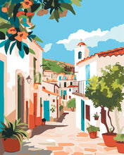 Load image into Gallery viewer, Paint by numbers kit Mediterranean Alley Figured'Art