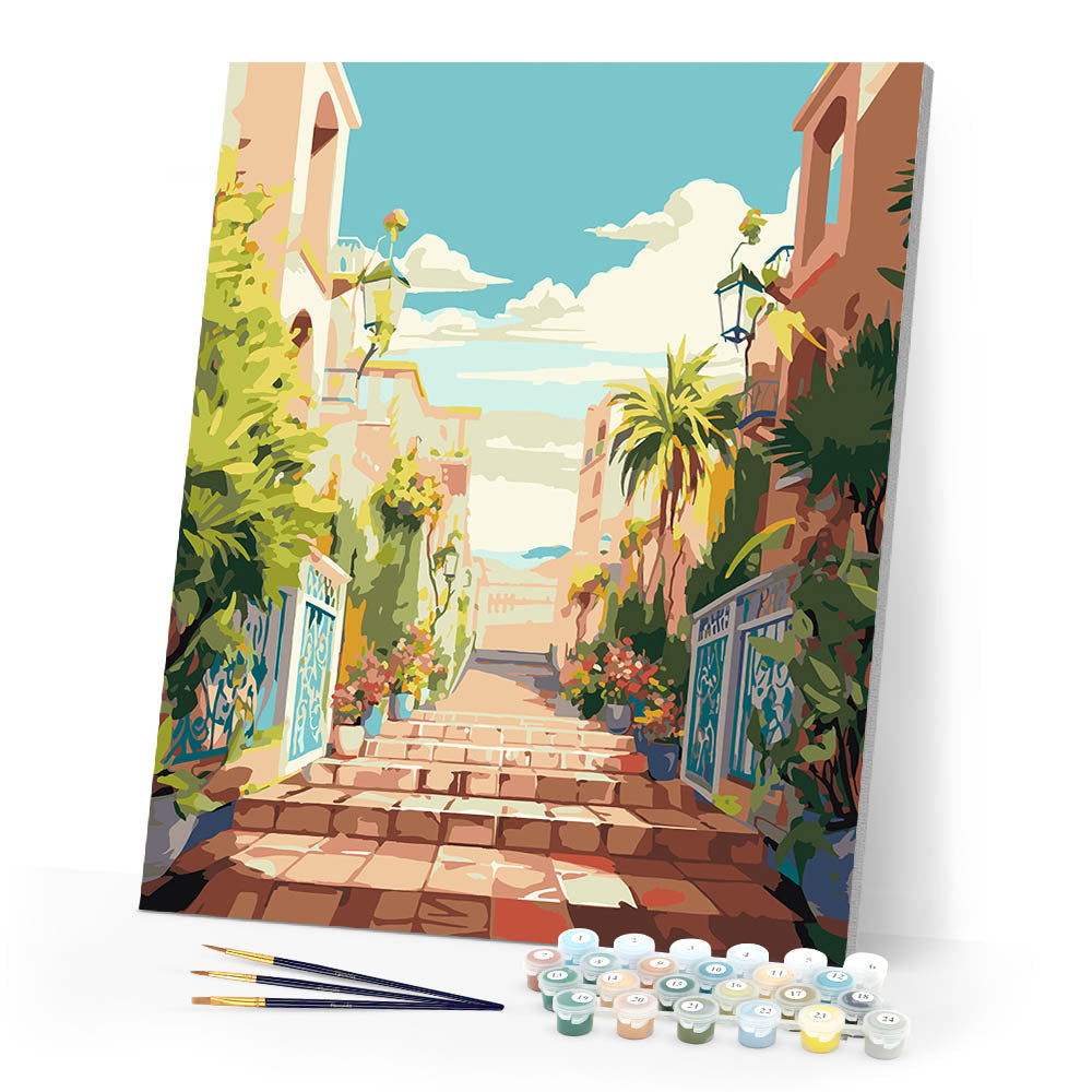 Paint by numbers kit Coastal Staircase Figured'Art