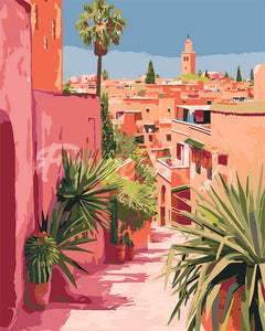 Paint by numbers kit Moroccan City View Figured'Art