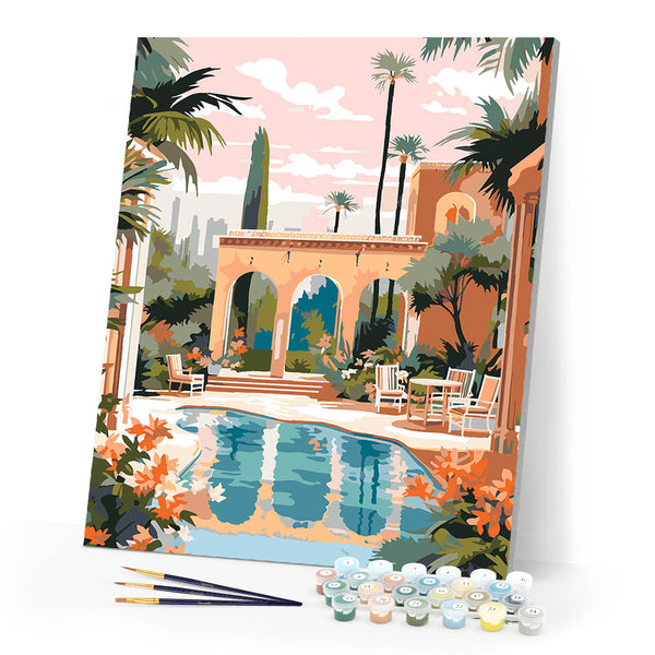 Paint by numbers kit Luxury Marrakech Villa Figured'Art