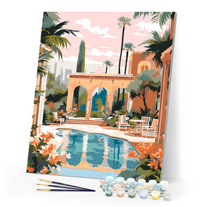 Paint by numbers kit Luxury Marrakech Villa Figured'Art