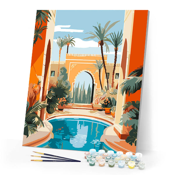 Paint by numbers kit Luxury Moroccan Villa Figured'Art