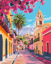 Load image into Gallery viewer, Paint by numbers kit Vibrant Old Town Street Figured&#39;Art