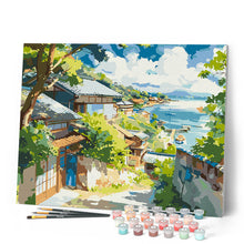 Load image into Gallery viewer, Seaside Village in Japan