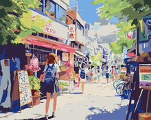 Load image into Gallery viewer, Paint by numbers kit Japanese Neighborhood Morning Figured'Art
