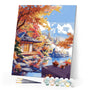 Paint by numbers kit Fall Tea House by the Lake Figured'Art