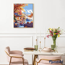 Load image into Gallery viewer, Fall Tea House by the Lake