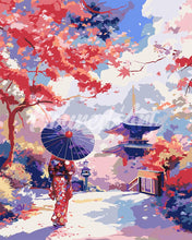 Load image into Gallery viewer, Paint by numbers kit Japanese Garden in the Fall Figured'Art