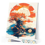 Paint by numbers kit Pagoda Under the Rising Sun Figured'Art