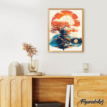 Load image into Gallery viewer, Pagoda Under the Rising Sun