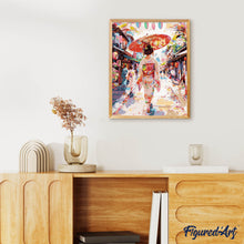 Load image into Gallery viewer, Yukata Girl on Festive Street