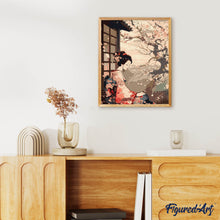 Load image into Gallery viewer, Vintage Kimono Lady and Sakura