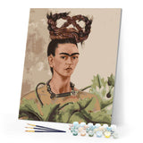 Paint by numbers kit Frida - Self Portrait with Braid Figured'Art