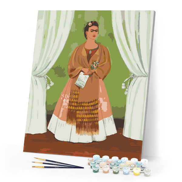 Paint by numbers kit Frida - Self-Portrait Dedicated to Leon Trotsky Figured'Art