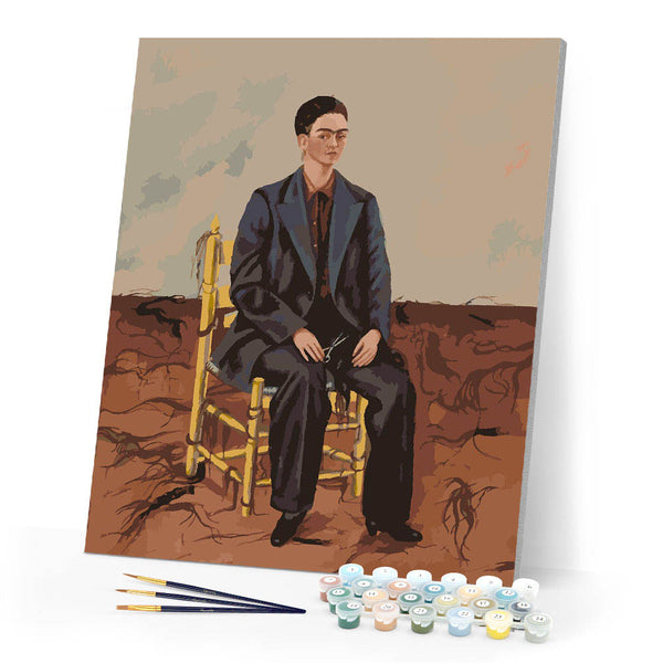 Paint by numbers kit Frida - Self Portrait with Cropped Hair Figured'Art