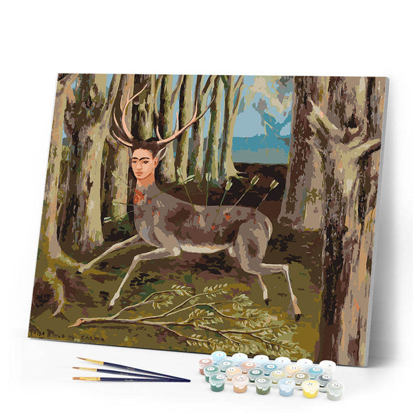 Paint by numbers kit Frida - The Wounded Deer Figured'Art