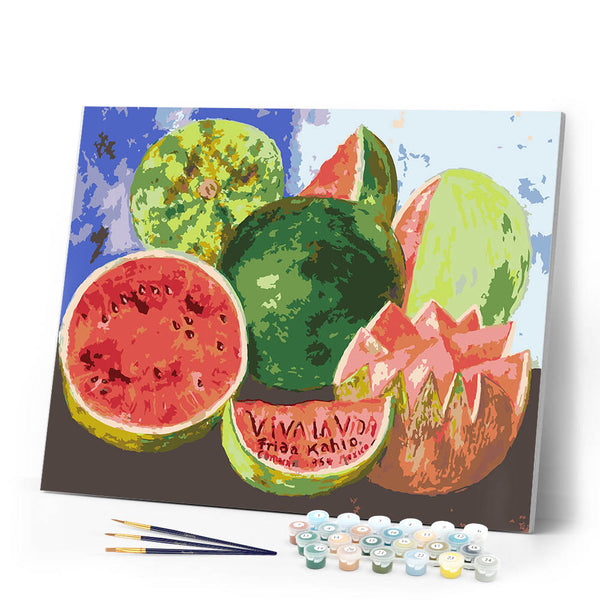 Paint by numbers kit Frida - Viva la Vida, Watermelons Figured'Art