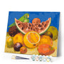 Paint by numbers kit Frida - Still Life with Parrot and Fruit Figured'Art