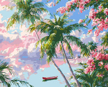 Load image into Gallery viewer, Paint by numbers kit for adults Tropical Dream Lagoon Figured'Art